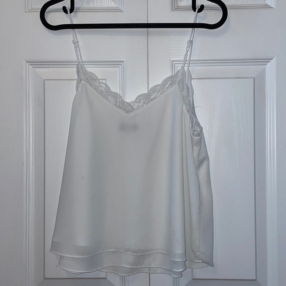 ARITZIA BABATON WHITE LACE TANK TOP SIZE S - Picture 2 of 4